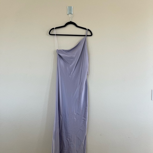 Reformation Petites Olesia One-Shoulder Lavender Dress Size 8P New Unworn - Picture 6 of 8